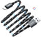 Elexlinco Magnetic USB C Cable, 1M Retractable Coiled USB C Charging Cord for Data Transfer, 60W USB to USB A Fast Charging Cable Compatible with iPhone 16, Samsung Galaxy S24/A55, Macbook and More