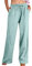 2025 Pantalon Fluide Femme Été Coton Lin Pantalons Décontractés Léger Ample Respirant Pantalon Large Taille Haute Femmes à Jambes Sports Couleur Unie Pantalons en Coton Chic et Elegant S-3XL
