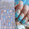 CharmBurst 2 Piece Summery 5D Nail Stickers Self-adhesive, Embossed Nail Decals Shell Design, Nail Art Stickers Nails, Nail Art Accessories Gel Nail Foil