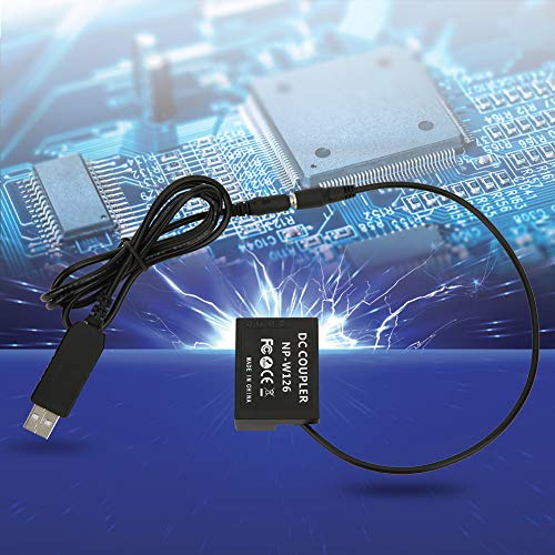 CFTGIW USB -Schnittstelle zu NP W126 Full Decoding Dummy Battery Adapter für Fuji X T1 X T2 T3 T10 T20 T30 Pro1 Pro2 Pro3 Dummy Batteryfull Decoding BatteryP W126
