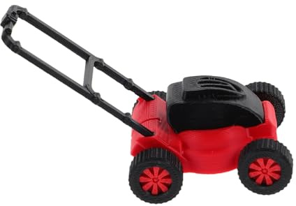 HOMSFOU Scale Miniature Lawn Mower Figurine Realistic Detailing Compact for Dollhouse Micro Landscaping and Garden Decoration