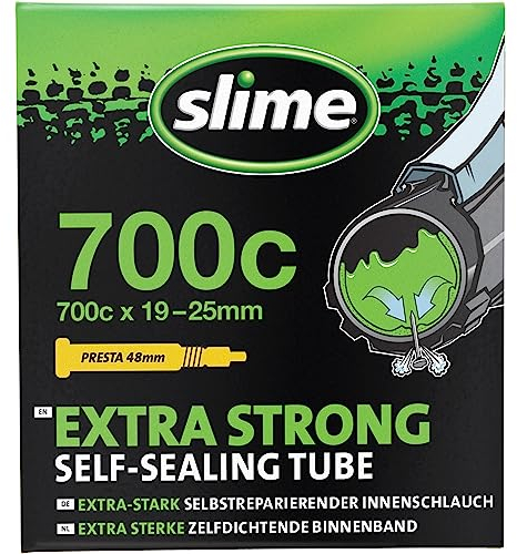 Slime 30061 Rad-Reifenschlauch mit Slime-Dichtmittel für Einstiche, Selbstdichtend, Verhindern und Reparieren, Presta Ventil, 19/25–622 mm (700 x 19/25c), - One Color