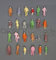 100 x Modell Reisende Stehende Sitzende Figuren Menschen Handbemalt 1:150 Spur N