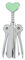 Brandani 55865 Love Me - Vite in sughero Col. Tiffany in lega di zinco/TPR, multicolore