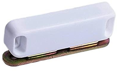 Merriway BH04808 Magnetic Cupboard Cabinet Door Catch, 65mm (2.1/2 inch) with Single Plate and Screws, 8 kg (17.6lb) Pull Strength - White