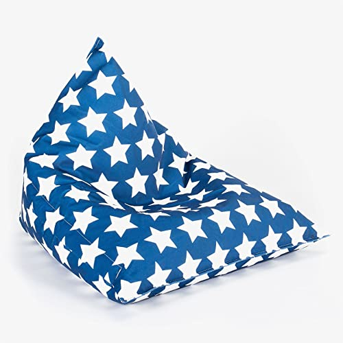 Lounge Pug, Kinder Sitzsack Gaming, Kindersessel, Druck Blau Star
