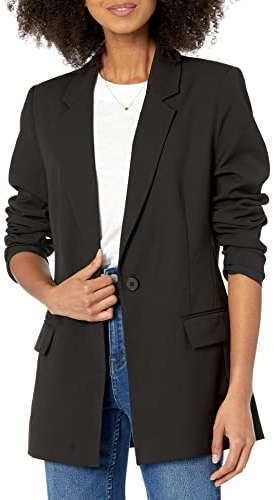 The Drop Blazer Long Blake pour Femme, Noir, M