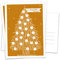 Adventskalender Karten Set - 5 Postkarten im geschmackvollen Design mit Baumkugeln zum Ausmalen, Mini Adventskalender als Weihnachtskarten Alternative für Advent & Weihnachtsgrüße, Kupfer Weiß