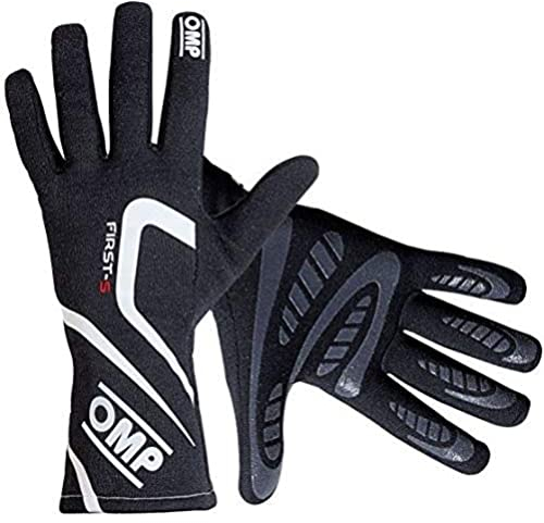 Omp ERSTE SCHWARZE HANDSCHUHE GRÖSSE L FIA 8856-2018