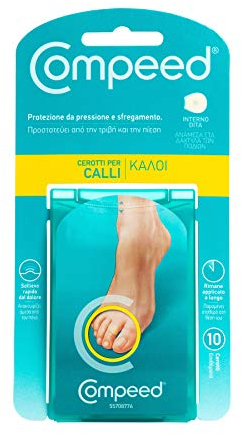 Compeed Lot de 10 pansements pour caux, parfaits pour l'intérieur des doigts, longue durée