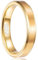NUNCAD Unisex Partner Ring Gold plattiert 4mm Breite aus Wolframcarbid matt fertig Schmuck Geschenk für Hochzeit Verlobung Freundschaft Größe 53