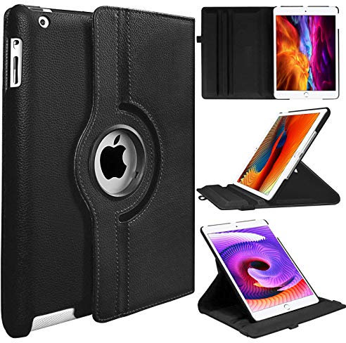 FSPRO - Custodia in pelle PU girevole a 360° per iPad di 6a/5a generazione, custodia per iPad 9,7, iPad 6a/5a generazione, custodia per iPad Air 2/iPad Air 1. Custodia intelligente per iPad di 6a