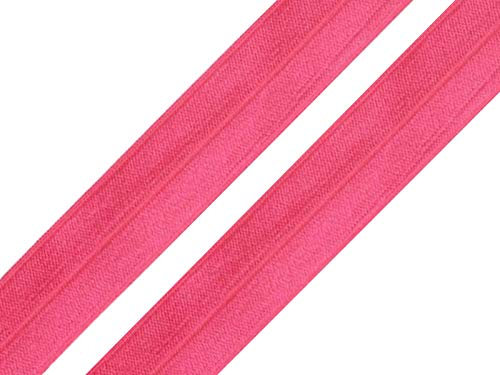 maDDma 1m Falzgummi 20mm Faltgummi elastisches Einfassband Schrägband Saumband Farbwahl, Farbe:Magenta