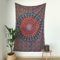 MOMOMUS Wandteppich Mandala - Mehrzweck, Bunt, 100% Baumwolle - Ideal als Wandteppich Aesthetic, Wandtuch Boho, Indischer Wandbehang aus Stoff oder Wall Tapestry - Blau und Rot, 135x210 cm
