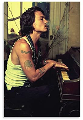 MMMU Schauspieler Star Johnny Depp Poster, dekoratives Gemälde, Leinwand, Wandkunst, Kunstdruck, Wohnzimmer, Schlafzimmer, ästhetische Poster, 20 x 30 cm