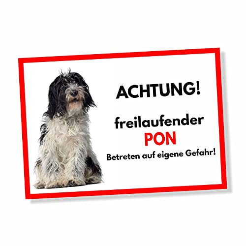 Pon Freilaufender Hund Dog Schild Spruch Türschild Hundeschild Warnschild Geschenkidee Sicherheitsschild Hund Privatgrundstück Hundewarnung Warnung vor dem Hund
