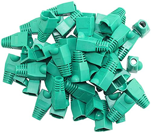 ANMOO Cat6 Boot Green Rj45 Boots Cover RJ45 Connector, Ethernet Cable Colorful Ethernet Boots Cover (100PCS)