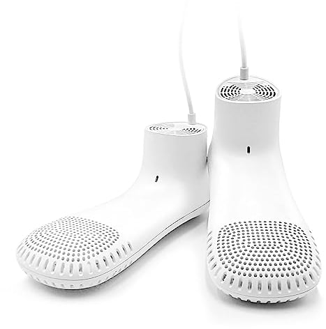 Asciuga Scarpe Elettrico, Asciugatrice per Calzature con Timer, Scalda Scarponi Sci, Asciuga Scarpe Calcio Efficace, con Nessun rumore Ventilatore | Spina UE