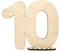 HAGEFOL Gästebuch Holz Deko Schild Zahl 10 - zum selbst beschriften als Geschenk mit Ständer und Geburtstagskerzenhalter - für 10 Geburtstag Deko, 10 Jahre Jubiläum oder Hochzeit
