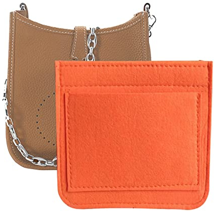 Lckaey Filz-Organizer für Hermes Evelyne III TPM PM GM Tascheneinsatz Mini 16 29 33 Tasche Geldbörse Organizer Y003 Orange-L