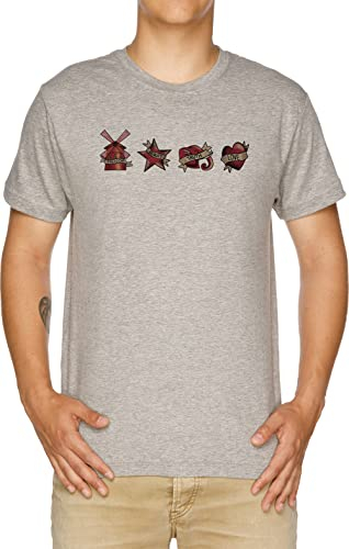 Freedom Beauty Truth Love Moulin Rouge Herren T-Shirt Grau