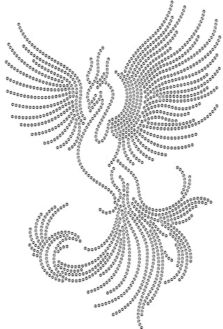 SUPERDANT Phoenix Strass Hotfix Zum Aufbügeln Phoenix Strass Transfer zum Aufbügeln Für T Shirt Weste Schuhe Hut Jacke Dekor Stras Hotfix Transfer Patch DIY Für Hoodie Tasche Mantel