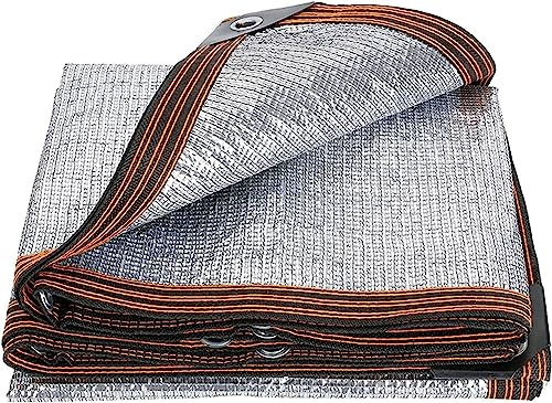 Lona De Aluminio Reflectante Al 99%, Aislamiento Térmico, Hdpe, Tejido De Malla Sunblok, Alquitrán De Sombra con Anillo De Cable-4 * 6 Metros,001