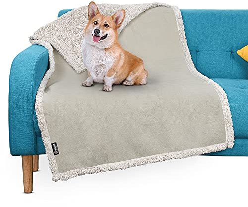 Pawsee Wasserdicht Hundedecke Katzendecken Waschbar, wasserdichte Decke für Unterwegs Hundesofa Schutzdecke Sofa Überwurf, Flauschig Hundedecke für Kleine Mittelgroße Hunde, Katzen, S 125 x 75cm