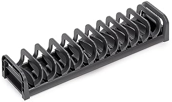 Emuca - plate holder for drawer, 120x470 mm (4,7x18,5 inch), Anthracite grey, Aluminium and Plastic