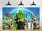 Green Castle Hintergrund für Geburtstagsparty, Dekorationen, Hintergrund für Party, Kuchen, Tischdekorationen, Der Zauberer von OZ, Themenbanner, 1,5 x 0,9 m