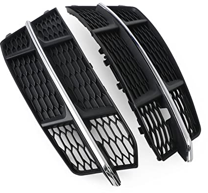 Bruce & Shark Frontstoßstange Unterer Kühlergrill Passend für Au-di A6 C7 S-Line 2014-2018 Schwarz Chrom