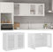 Gecheer Armario Colgante Cristal Armario de Pared Armario Multiusos para Colgar Armario de Cocina Mueble Vitrina Madera Blanco 80x31x60 cm