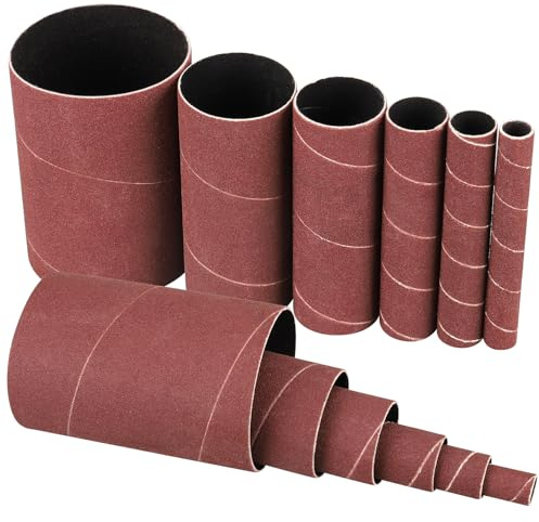 Shineboc 12 Pezzi Manicotti abrasivi 114 millimetri, bussole abrasive in ossido di alluminio, 240 Grana