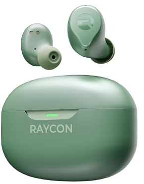 Raycon The Everyday Bluetooth Wireless Earbuds - True Wireless in-Ear Bluetooth Headset with 32 Hours Playtime, Multpoint Technology, Extreme Comfort, and Active Noise Cancellation (Forrest Green)