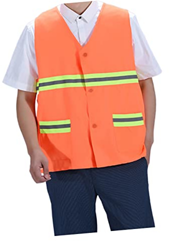 Veemoon Warehouse Worker Vest Executive Vest Loose Leaf Tea Spoon Scoop Keychain Tools Orange Vest Emergency Activities Vest Woven Black Lamp Shade Volunteer Traffic Vest Coat Reflective