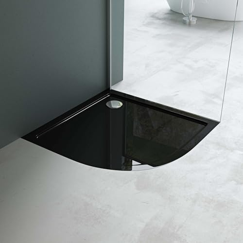 Mai & Mai Piatto Doccia 80x80x4cm Faro3 in Acrilico, Forma: Quadrato, Nero