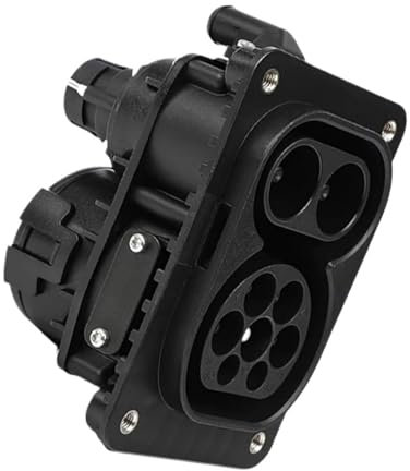 DELURA CCS 2 Combo EVSE PHEV Elektrische Auto Seite Lade Buchse Adapter CCS2 EV Ladegerät Stecker 150A DC 9Pin for CCS 2 Typ 2 Fahrzeug Praktisches E-Ladegerät, 1005005265456484