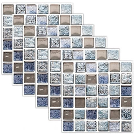 BBTISG Lot de 12 Panneaux Muraux 3D à Décoller et à Coller, 20 x 20cm Panneaux Muraux 3D Effet Brique Mousse PVC Autocollants Imperméables pour Chambre à Coucher, Salon, Cuisine (B)