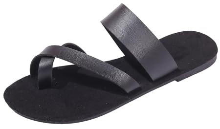 TYUIOP Sandali Cuoio Donna Bassi Sandali Donna Bassi In Pelle Ciabatte Ortopediche Estive Slingback Donna Vera Pelle Sneakers Donna Zeppa Scarpe Con Zeppa Donna 42 Pianta Larga