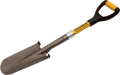 Roughneck Micro Drainage Shovel, Heavy-Duty Blade, Compact Design for Digging Narrow, Deep Trenches & Holes in Confined Spaces – 740mm (29”)