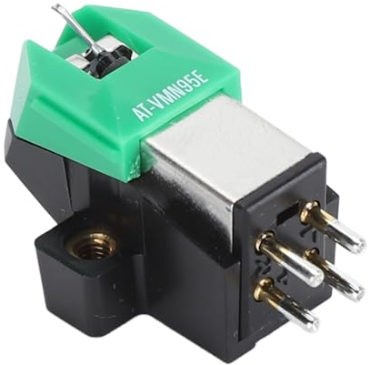 Dual-Moving-Magnet-Plattenspieler-Tonabnehmer, AT VM95E-Plattenspieler-Tonabnehmer, 20-22-kHz-Plattenspieler-Tonabnehmer-Ersatz oder Ersatzstift für Plattenspieler