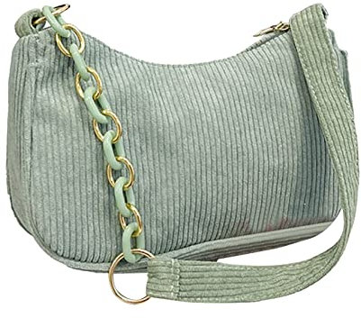 BOTCAM Handy Taschen Hülle Einfache, lässige Flanell-Einzelschulter-Umhängetasche für Damen Vertikaler Garten Taschen (Green, One Size)