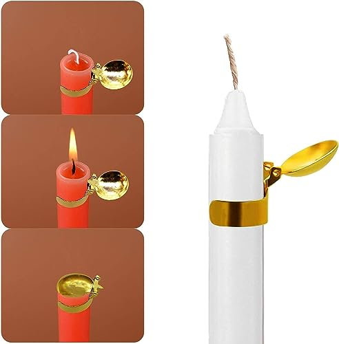 Lot de 4 extincteurs automatiques de Bougies, Bouchon de Bougie, Anneau d'extinction Automatique de Bougies, extincteur Automatique pour éteindre la Flamme de la Bougie en Toute sécurité,