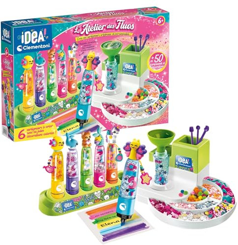 Clementoni | L’Atelier Des Fluos – Kit Créatif Pour Enfants 6 Ans+ | Crée Et Personnalise 6 Surligneurs | Activité DIY Fournitures Scolaires | Cadeau Fille Garçon | Loisir Artistique Ludique