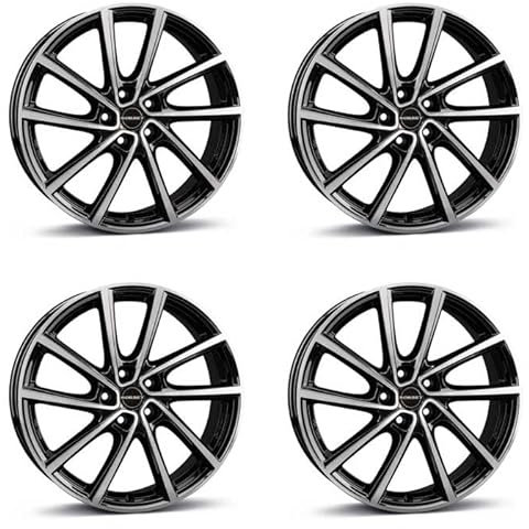 4x Borbet Felgen V 7.0x19 ET45 5x114.3 black polished glossy kompatibel mit Kia EV3 Sportage