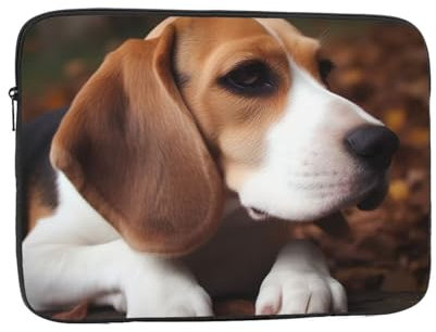 Cute Beagle Laptop-Hülle, 38,1 cm, wasserdicht, stoßfest, Laptoptasche, leicht, Tablet-Reise, Computer-Skin, Tablet-Tragetasche