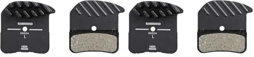 SHIMANO Unisex Adulto Bph03arf Cuscinetti a Disco H03A e molla, posteriore in lega Con alette di raffreddamento, resina, Nero, Coppia (Packung mit 2)