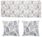 Vapinity Waterproof Garden Bench Cushion Set: 3-Seater Bench Pad for Garden Sofa & 2 Square Cushion, Leafy01 Print, 143x52x6cm, Washable Covers, Replacement Seat Pads for Outdoor Furniture