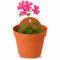 TECHZOCO Macetero con Soporte de Pared, Maceta Redonda plástico, Tiesto Colgar Flores, Fabricado en Polipropileno, Recipiente Pared para Flores, 22 cm diámetro x 13.5 cm Base x 25 cm Alto, Terracota