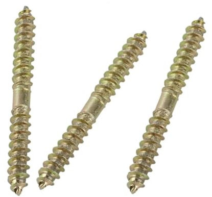 Boulons de suspension en acier au carbone, chevilles en bois à métal, fixation de meubles à Double extrémité, vis autotaraudeuses, goujon fileté en bois, 20/30/50/100 pièces(M4x40(100pcs))